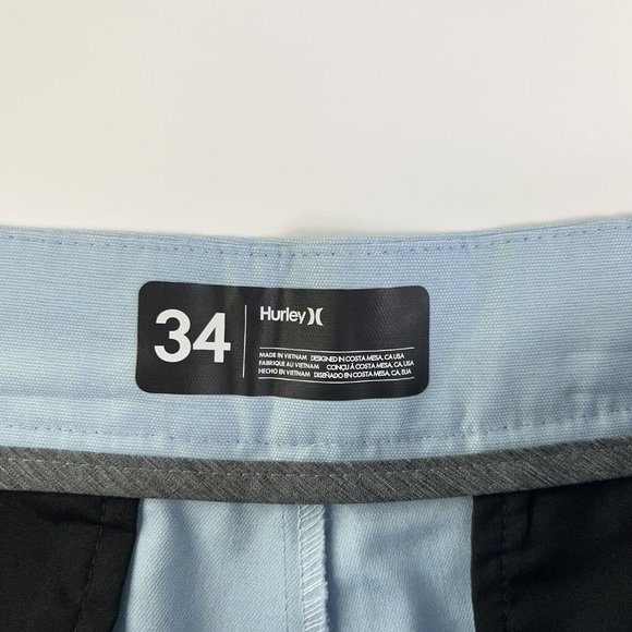 Hurley Mens Nike Dri-Fit Breathe 19" Walk Shorts Blue Stretch Pockets 34 New - Picture 6 of 10